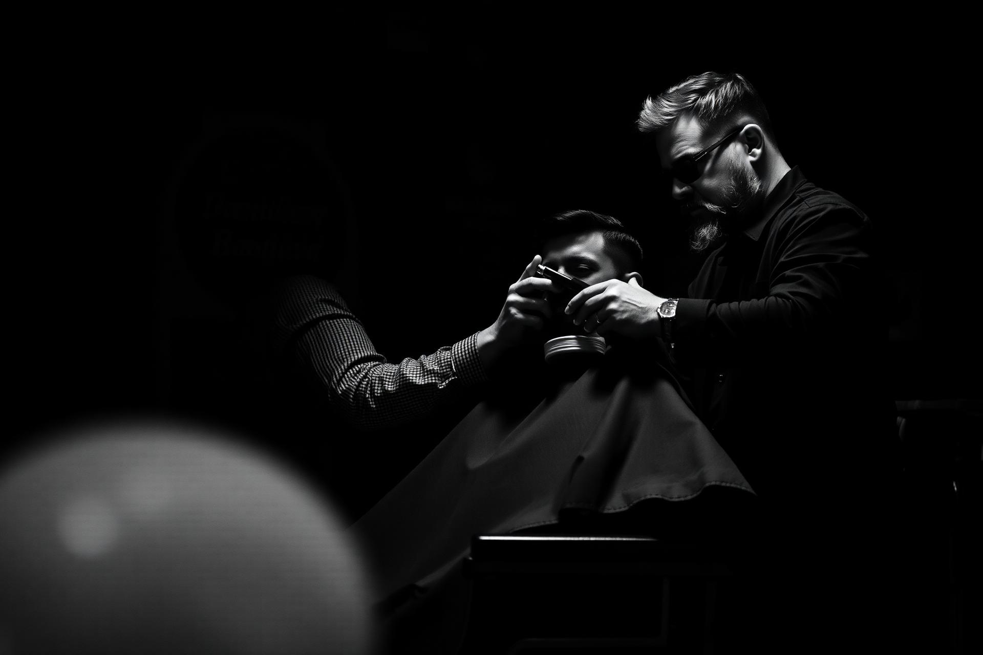 Omar's Hair Studio - berber çalışırken